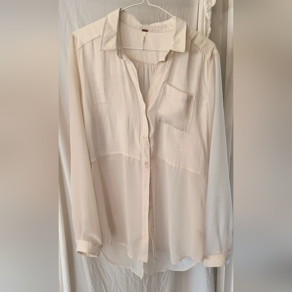 Free People Sheer Blouse Tunic